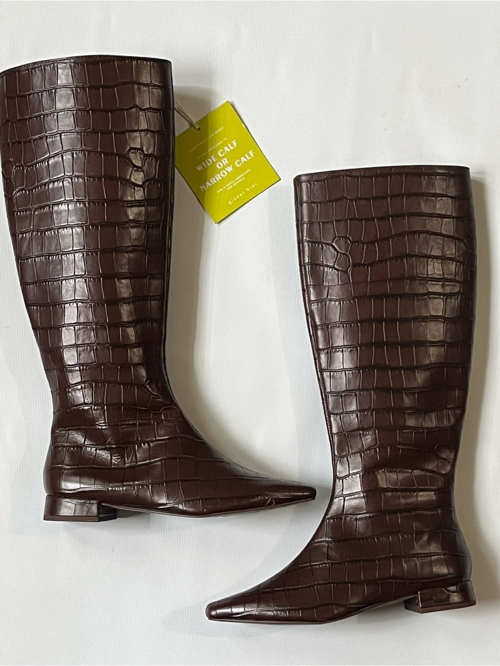 NWT Size 6.5 Gianni Bini “Sharri”Crocodile-Embossed Tall Leather Boots
